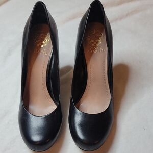 Vince Camuto Black Leather Heels